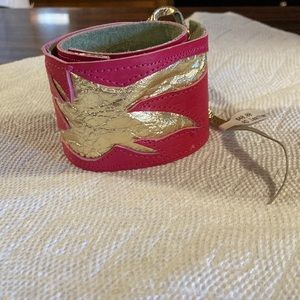 New 2 piece leather cuff bracelet